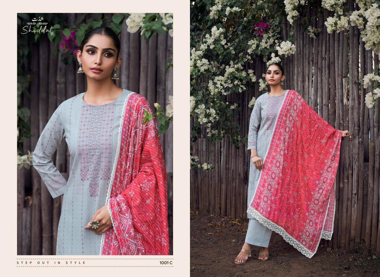 Shiddat casa 1001 dress materials export market